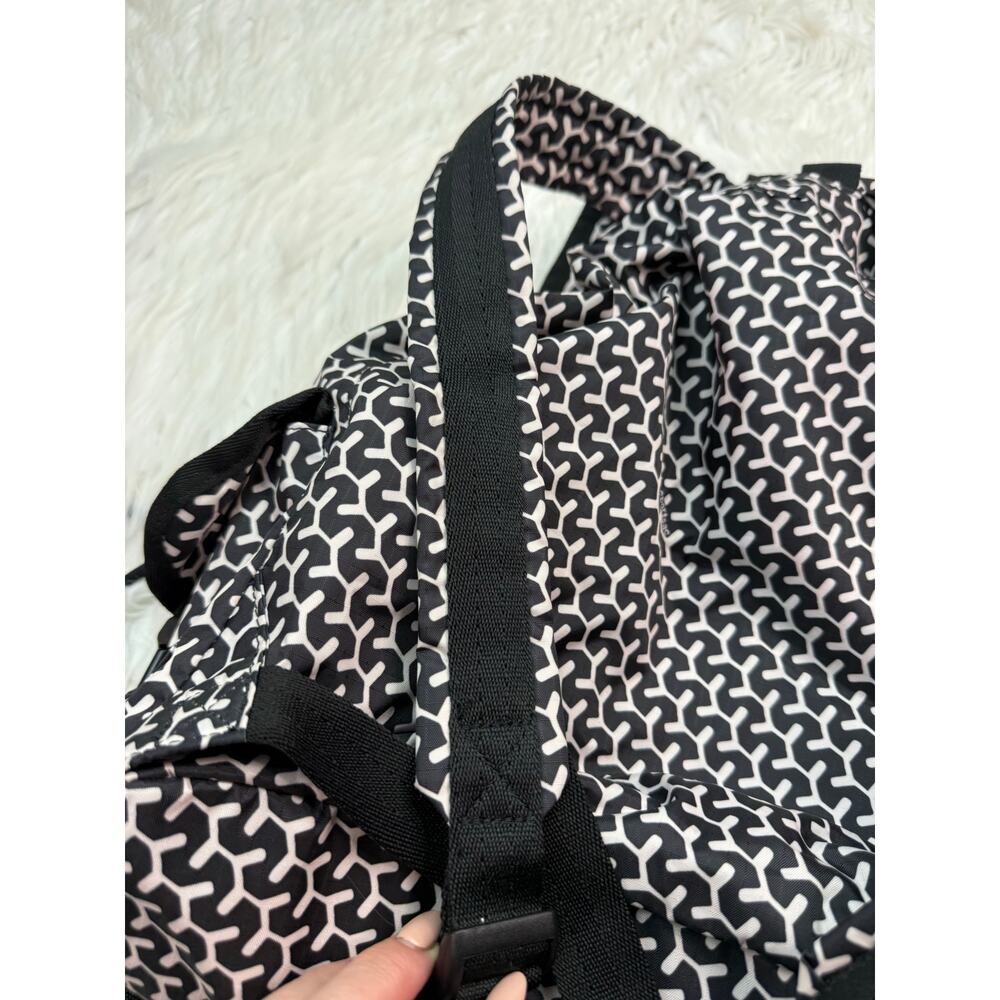 LeSportsac‎ Voyager Backpack Peppercorn Black White Geometric Travel Minimalist - Picture 9 of 15